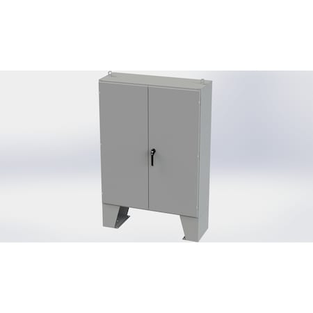 Saginaw Control & Engineering 3 Point Latch with Padlock/Keylock Handle Electrical Enclosures, 60 in H, 16 in D, 48 in W SCE-604816LP